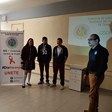imagen Difusión y Divulgación de los Derechos Humanos, dirigido a los alumnos de la Escuela Secundaria Técnica #65 Ing. Victor Bravo Aguja