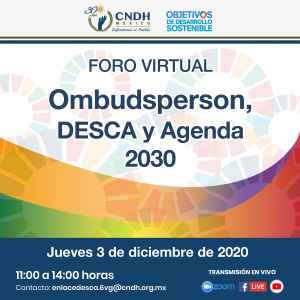 Foro virtual Ombudsman, Desca y Agenda 2030