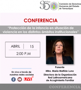 imagen Conferencia Protección de la infancia en situación de violencia en los distintos ámbitos institucionales web