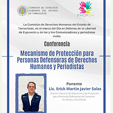 Conferencia “Mecanismo de Protección para Personas Defensoras de Derechos Humanos y Periodistas”